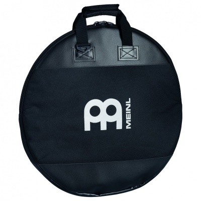 Bolsa de transporte redonda preta para pratos de bateria com logótipo MEINL branco