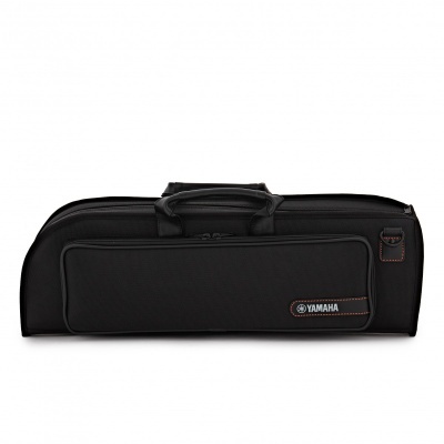 Estojo preto para instrumento musical Yamaha com alças e fechos