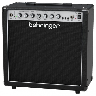 Amplificador de guitarra Behringer HA-40R preto com botões cinza