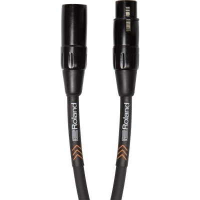 Cabo preto com conectores XLR Roland