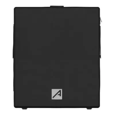 Mala preta quadrada com logótipo A