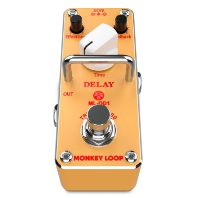 Pedal de efeito para guitarra Monkey Loop modelo ML-001 cor laranja