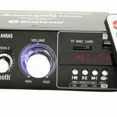 Aparelho de som preto AUDIBAX KANSAS com controlo remoto