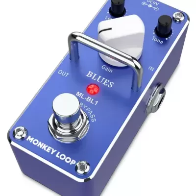 Pedal de efeito para guitarra elétrico azul Monkey Loop
