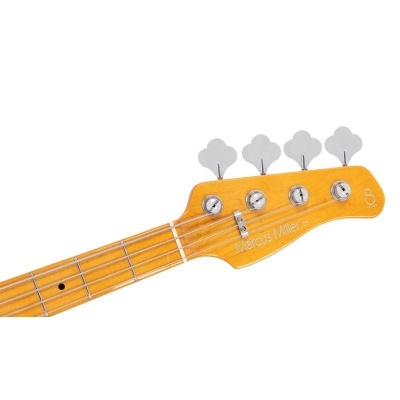 Cabeça de guitarra elétrica Marcus Miller em madeira clara com cravelhas cromadas