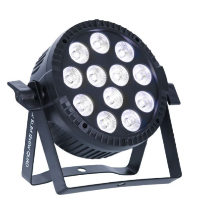 Refletor de luz LED preto com 12 lâmpadas em círculo e suporte ajustável