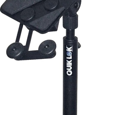 Suporte de pedal para bateria eletrónica preto ajustável com marca Quiklok