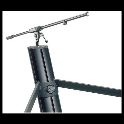 tripé metálico preto com haste ajustável