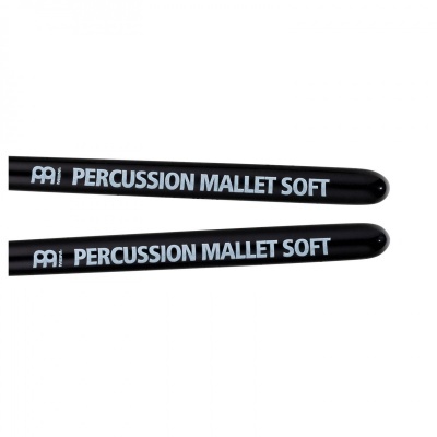 Duas baquetas pretas para percussão com texto branco e logotipo MEINL
