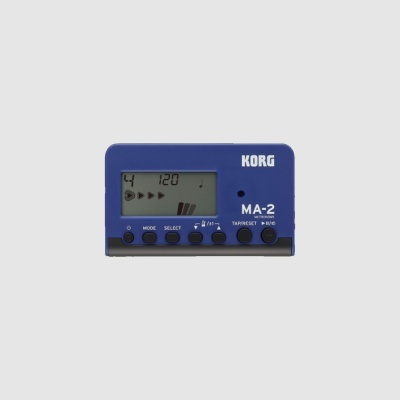 Afinador digital KORG MA-2 azul com ecrã LCD e vários botões