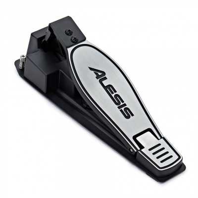 Pedal de bateria eletrónica Alesis prateado e preto