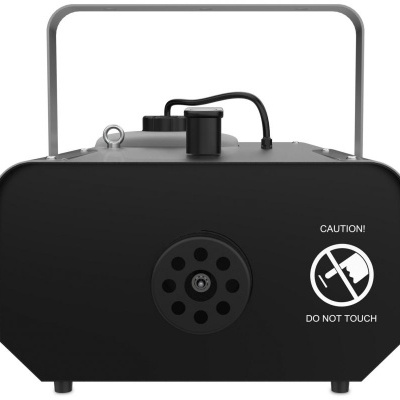 Máquina preta com aviso 'CAUTION DO NOT TOUCH'