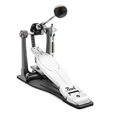 Pedal para caixa de bateria Pearl prateado e preto