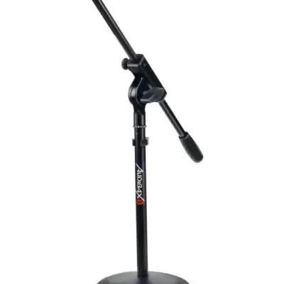 Suporte de microfone ajustável preto Audix com base redonda