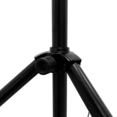 Tripé preto com articulação de ajuste central