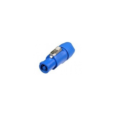Conector azul com detalhe prateado