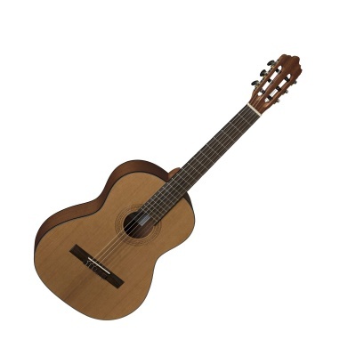 Guitarra clássica de madeira com seis cordas