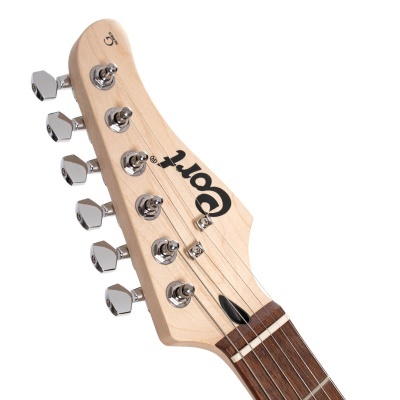 Cabeça de guitarra elétrica Cort em madeira clara com cravelhas cromadas