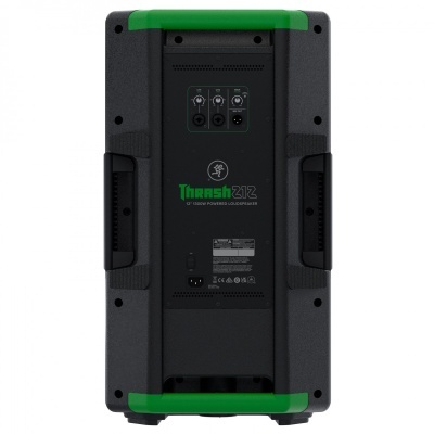 Coluna amplificada preta e verde Thrash 212 com painel traseiro de controlo