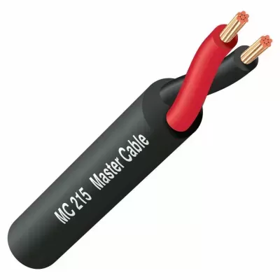 Cabo elétrico com fios de cobre e revestimento preto e vermelho