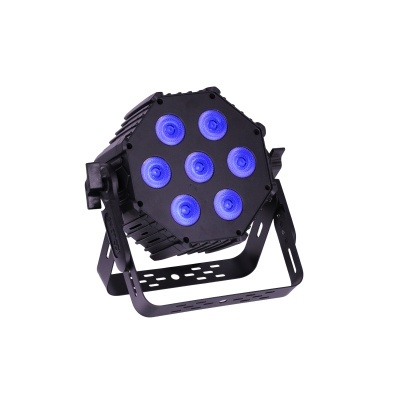 Refletor de palco preto com LEDs azuis