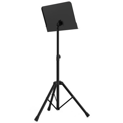 Suporte para leitura ou partitura em metal preto com tripé ajustável