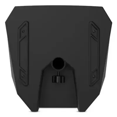 Escudo tático preto com alça central e design robusto