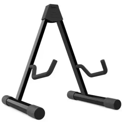 Suporte de guitarra em metal preto com ganchos