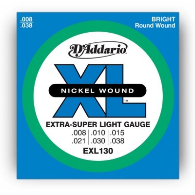 Embalagem azul e verde de cordas para guitarra D'Addario XL