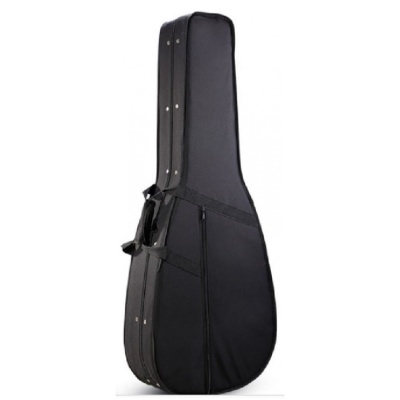 Estojo para guitarra preto com alça e bolso frontal