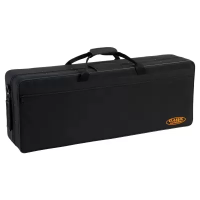 Estojo retangular preto para instrumento musical com logótipo laranja Classic