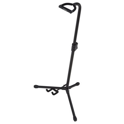 Suporte para guitarra preto com base trípode