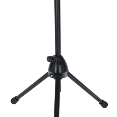 Suporte tripé preto em fundo branco