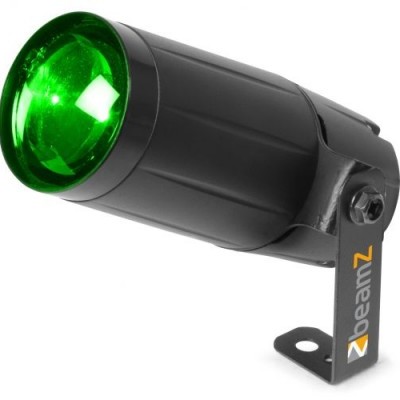 Projetor LED BeamZ com lente verde e corpo preto