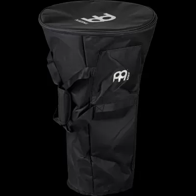 Bolsa preta para instrumento musical com logotipos MEINL brancos