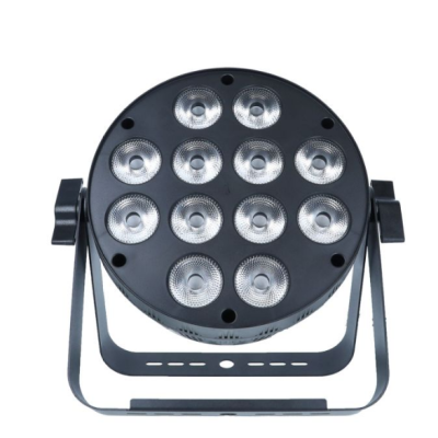 Luz LED circular preta com 13 focos e suporte metálico ajustável