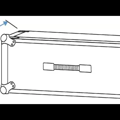 Estojo rígido retangular com cantos reforçados e alça central