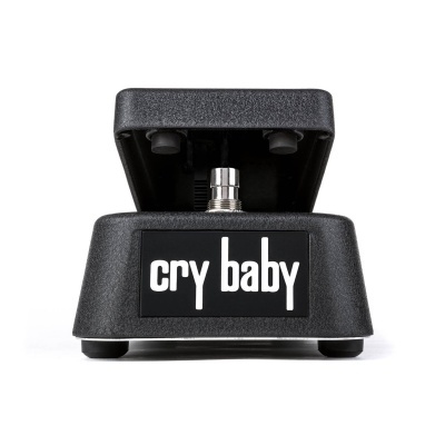 Pedal de efeito para guitarra Cry Baby preto com texto branco