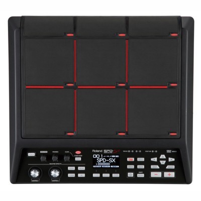 Bateria eletrónica Roland SPD-SX com pads e painel de controlo