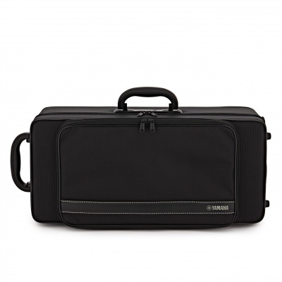 Estojo preto YAMAHA retangular com alças e bolso frontal com fecho