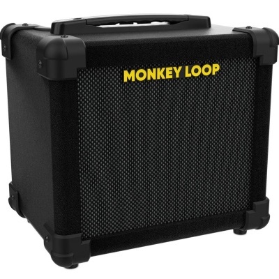 Amplificador preto Monkey Loop com grelha em malha e pega superior