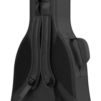 Estojo rígido preto para guitarra com alças acolchoadas