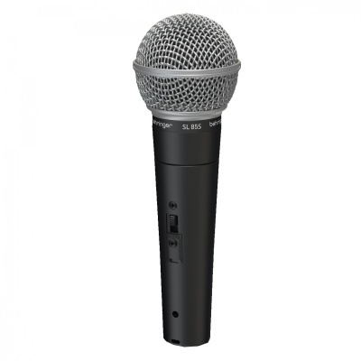 Microfone de mão Behringer SL 85S preto com grelha metálica prateada