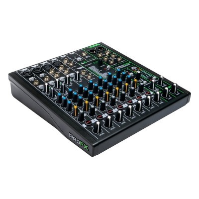 Mesa de mistura áudio PreSonus StudioLive AR8c preta com botões coloridos e conectores XLR e jack