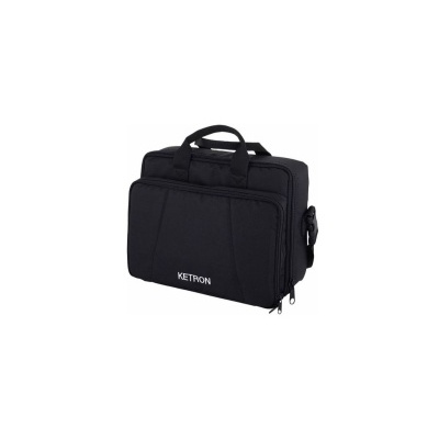 Mala de transporte preta KETRON com alça de mão e bolso frontal