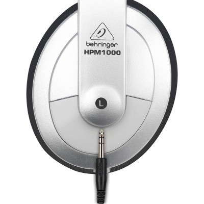 Auricular Behringer HPM1000 prateado e preto com conector jack 6,35 mm