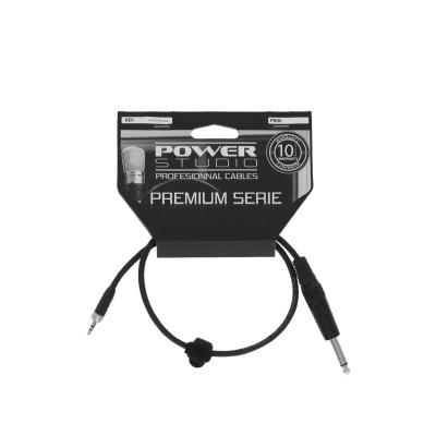 Cabo profissional POWER STUDIO Premium Serie com embalagem preta e selo de garantia 10 ANOS