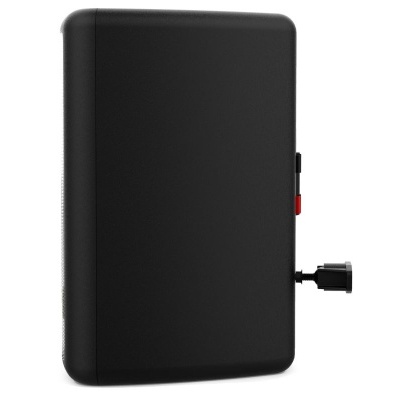 Disco rígido externo preto com conector USB