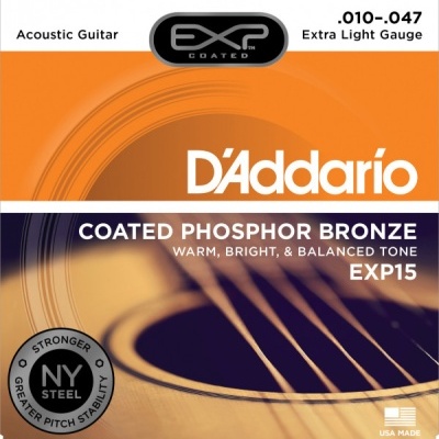 Embalagem de cordas para guitarra acústica D'Addario EXP15
