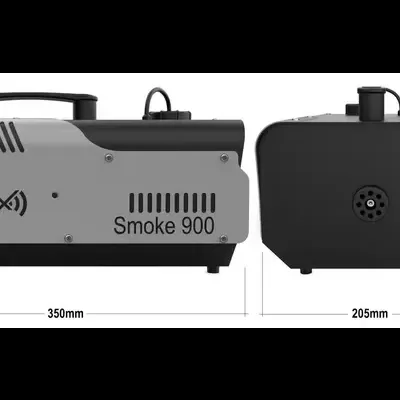 Máquina de fumo Audibax Smoke 900 preta e cinzenta com alça